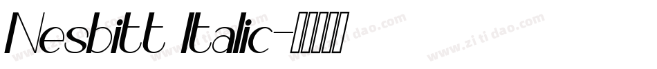 Nesbitt Italic字体转换